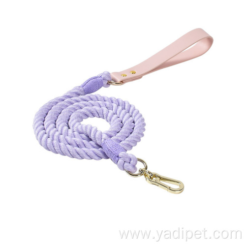 Cotton Rope Adjustable Soft Leather Collar